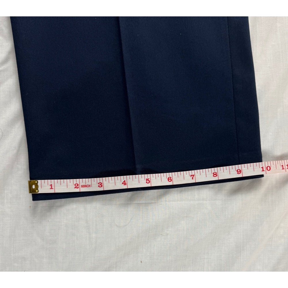 Haggar Iron Free Premium Khaki Classic Fit Navy Stretch Twill Pants 44x29 - Picture 16 of 16